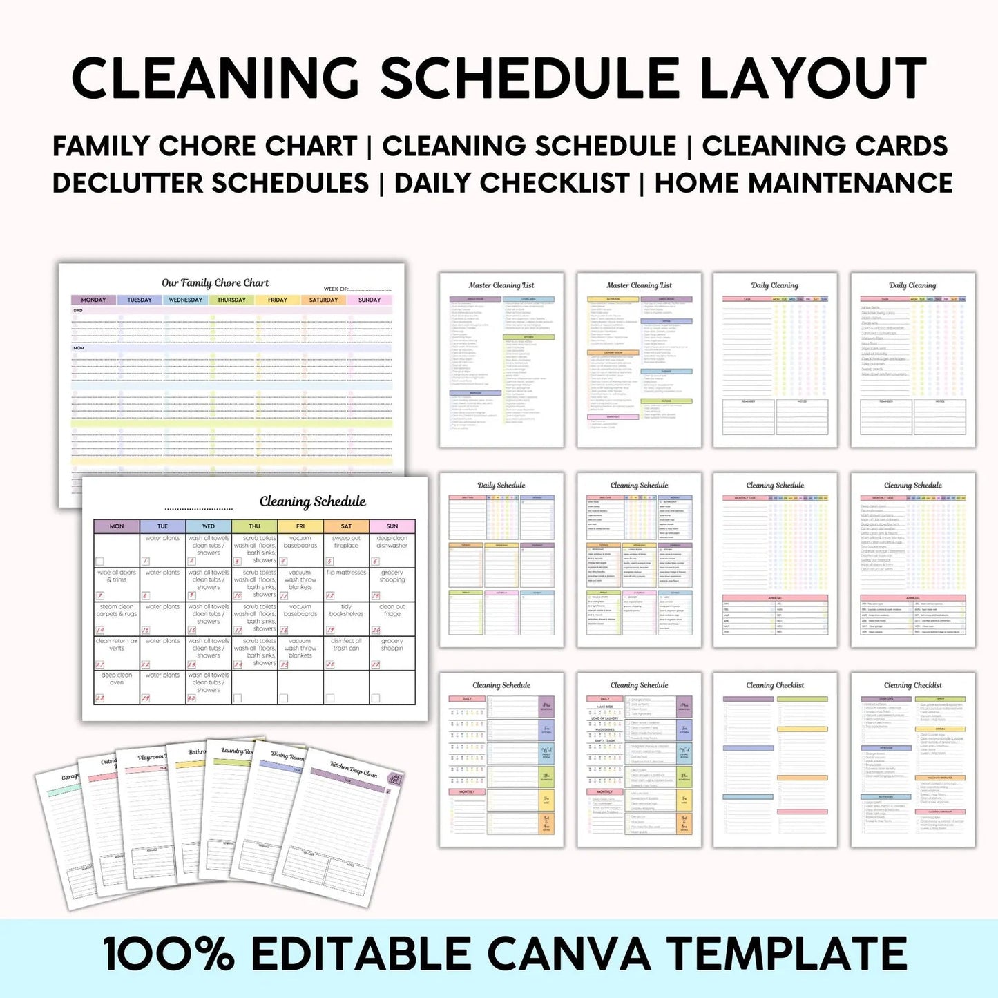 The ADHD Cleaning Planner (Editable & Printable) Guide Rack