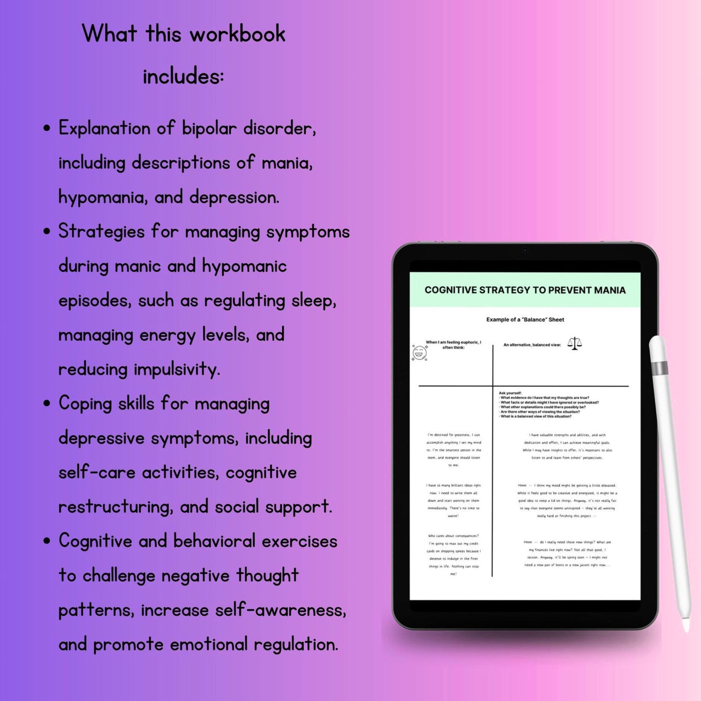 Bipolar Disorder Therapy & Management Workbook