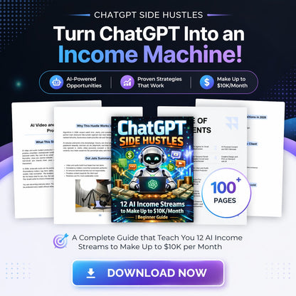ChatGPT Side Hustles eBook: 12 AI Income Streams - Beginner Guide Guide Rack