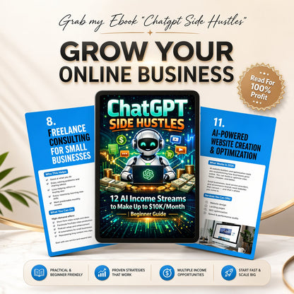 ChatGPT Side Hustles eBook: 12 AI Income Streams - Beginner Guide Guide Rack