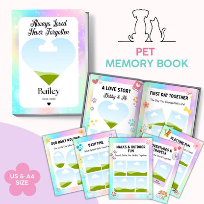 Pet Memory Album – Printable & Editable Guide Rack
