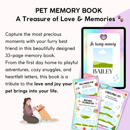 Pet Memory Album – Printable & Editable Guide Rack