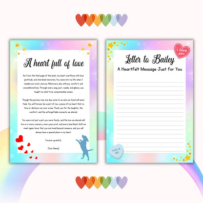 Pet Memory Album – Printable & Editable Guide Rack