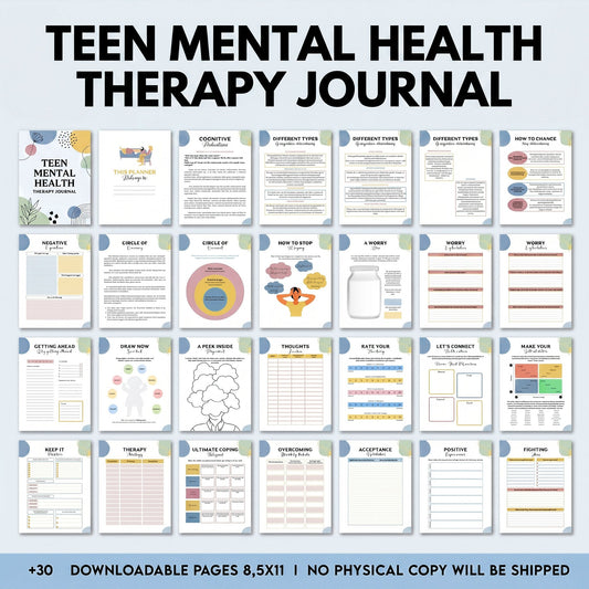 Teen Mental Health Therapy Journal