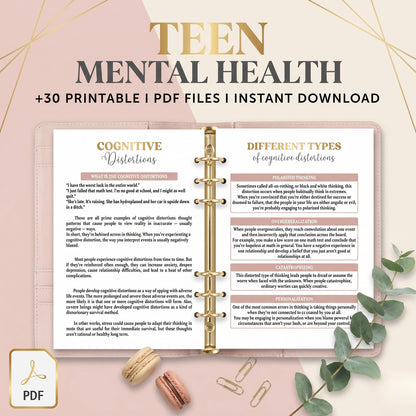 Teen Mental Health Therapy Journal