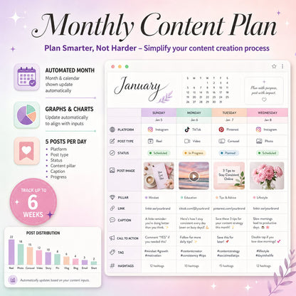 Ultimate Social Media Content Calendar Planner - 365 Day Content Plan Guide Rack