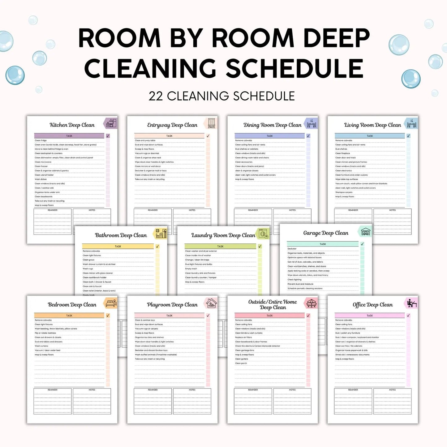 The ADHD Cleaning Planner (Editable & Printable) Guide Rack