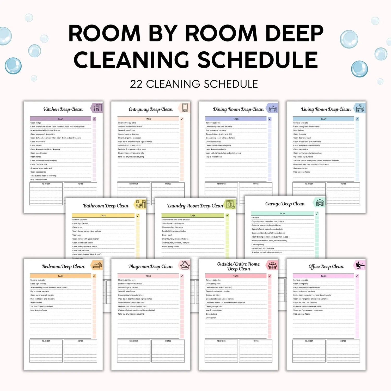 The ADHD Cleaning Planner (Editable & Printable) Guide Rack