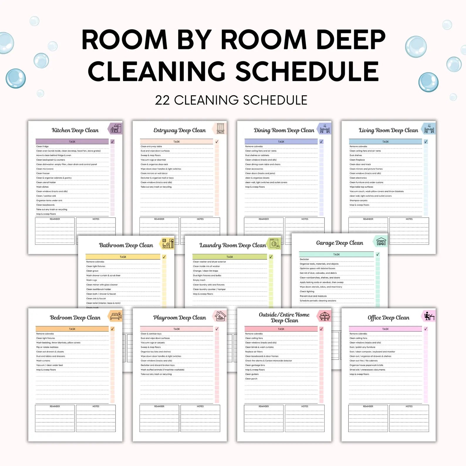 The ADHD Cleaning Planner (Editable & Printable) Guide Rack