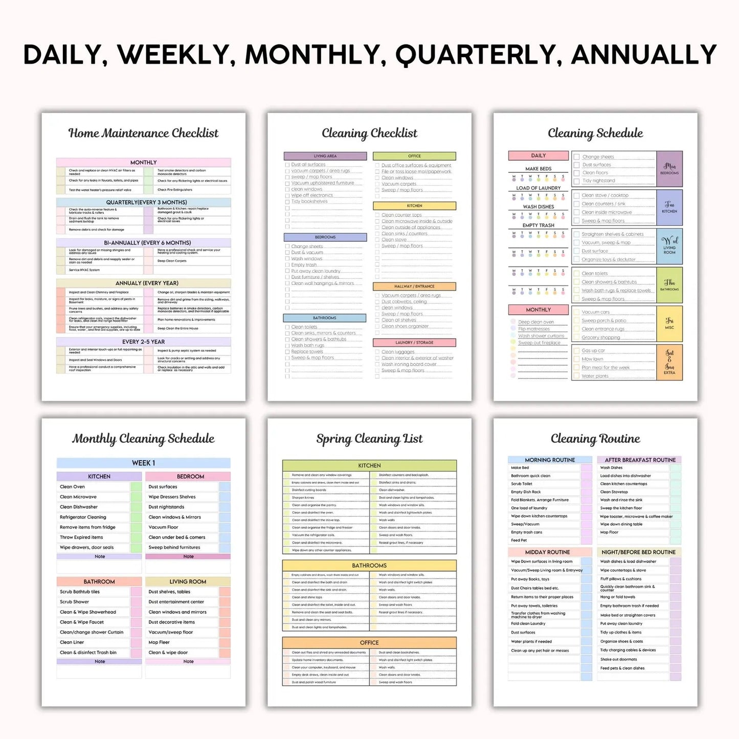 The ADHD Cleaning Planner (Editable & Printable) Guide Rack