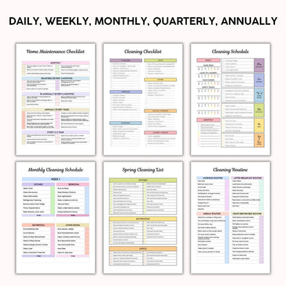 The ADHD Cleaning Planner (Editable & Printable) Guide Rack