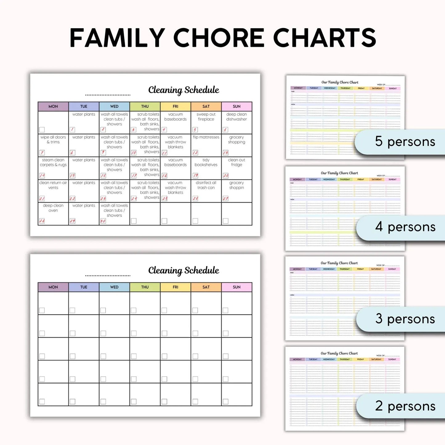 The ADHD Cleaning Planner (Editable & Printable) Guide Rack