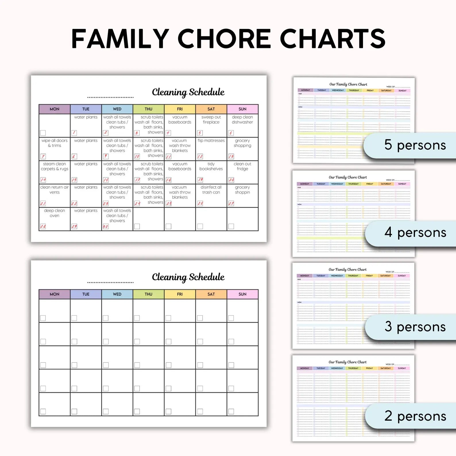The ADHD Cleaning Planner (Editable & Printable) Guide Rack