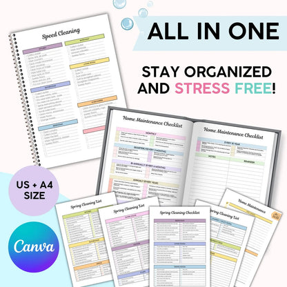 The ADHD Cleaning Planner (Editable & Printable) Guide Rack
