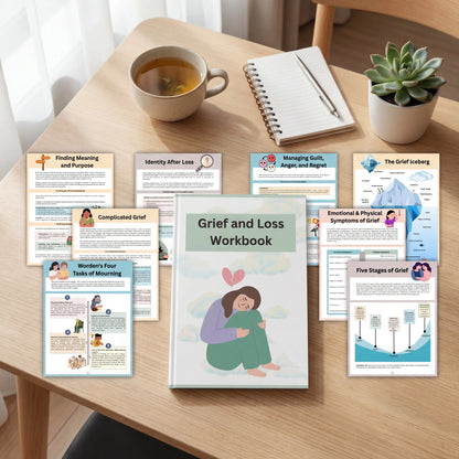 Mental Health Recovery Program Bundle: Calm Anxiety, Depression, Trauma & Clear Your Mind Guide Rack