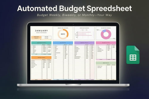 Automated Budget Spreadsheet with Bill Calendar & Paycheck Tracker - Google Sheets