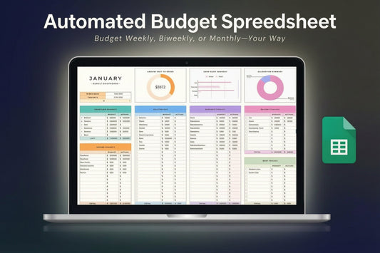 Automated Budget Spreadsheet with Bill Calendar & Paycheck Tracker - Google Sheets