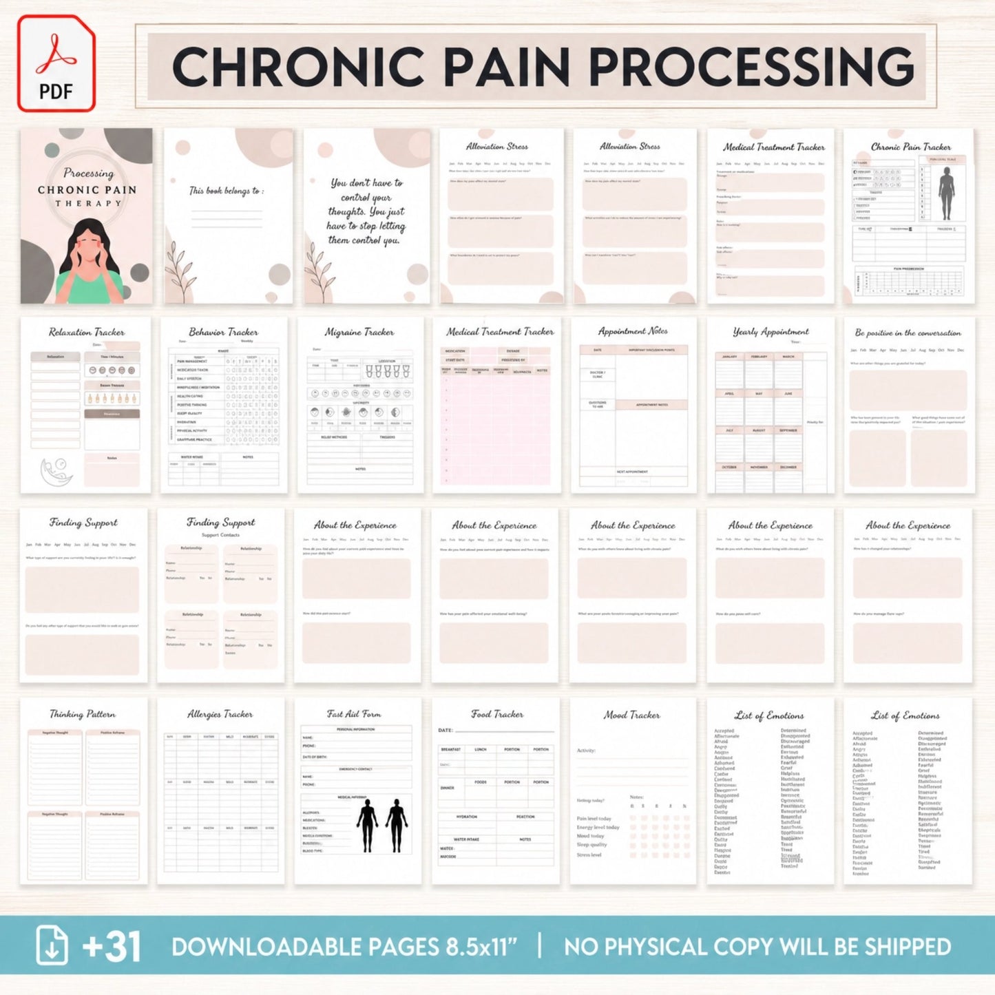 Chronic Pain & Fatigue Processing Workbook