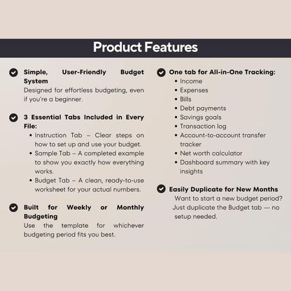 Smart Budget Spreadsheet