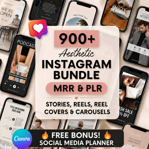 900+ DFY Instagram Templates Bundle: Faceless Reels, Stories & Posts Guide Rack